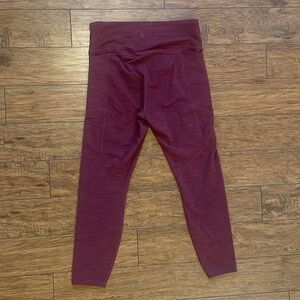 Joy Lab Women's Athletic Leggings Medium Burgundy Heather High Rise Gym Run